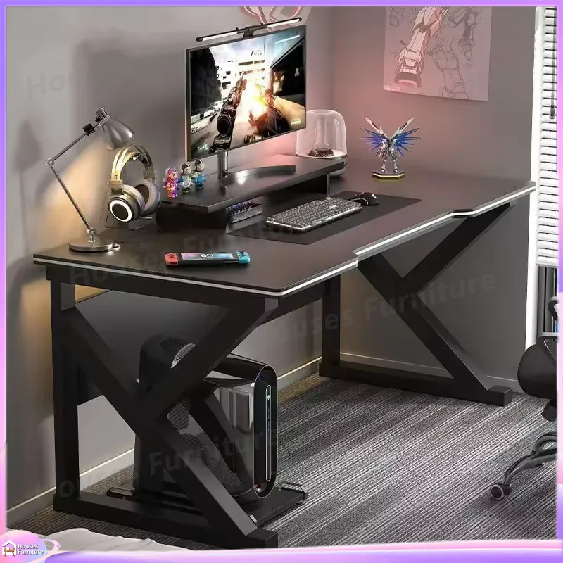 Desk Setup Ergonomics - Biurko gamingowe Cafe Metal, czarne, z