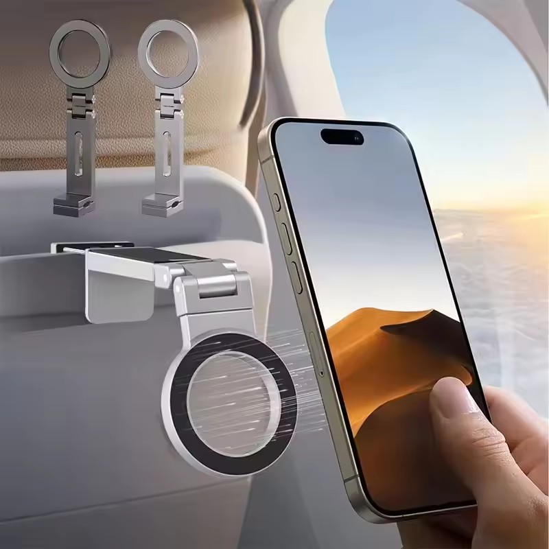 Desk Setup Essentials - Uniwersalny, regulowany magnetyczny uchwyt na telefon,