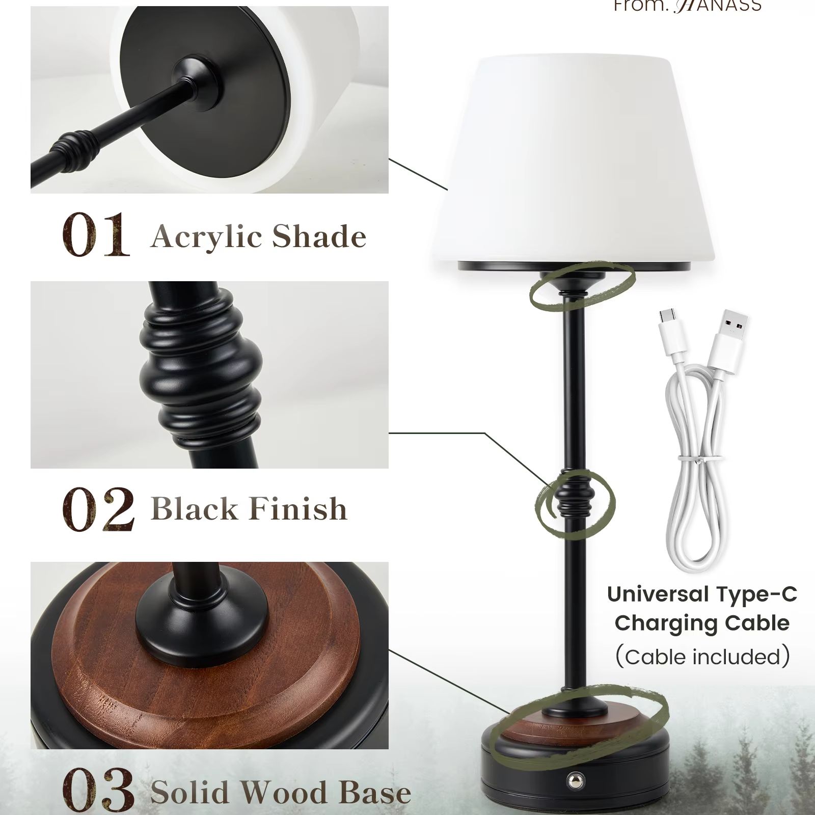 Bezprzewodowe lampki stołowe,  – Desk Room Setup recenzja i cena