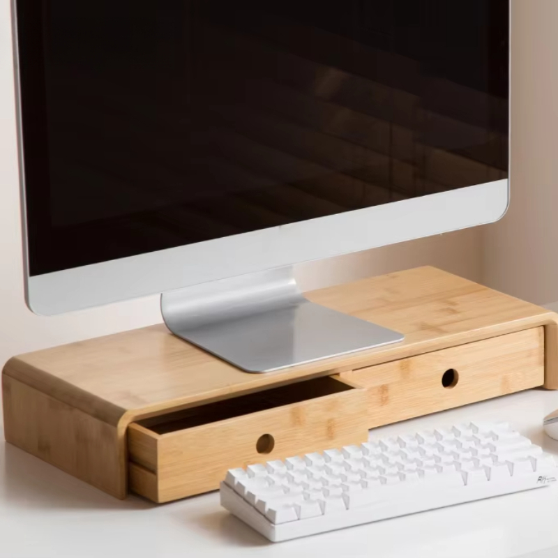 Podstawka pod monitor z bambus – Desk Room Setup recenzja i cena