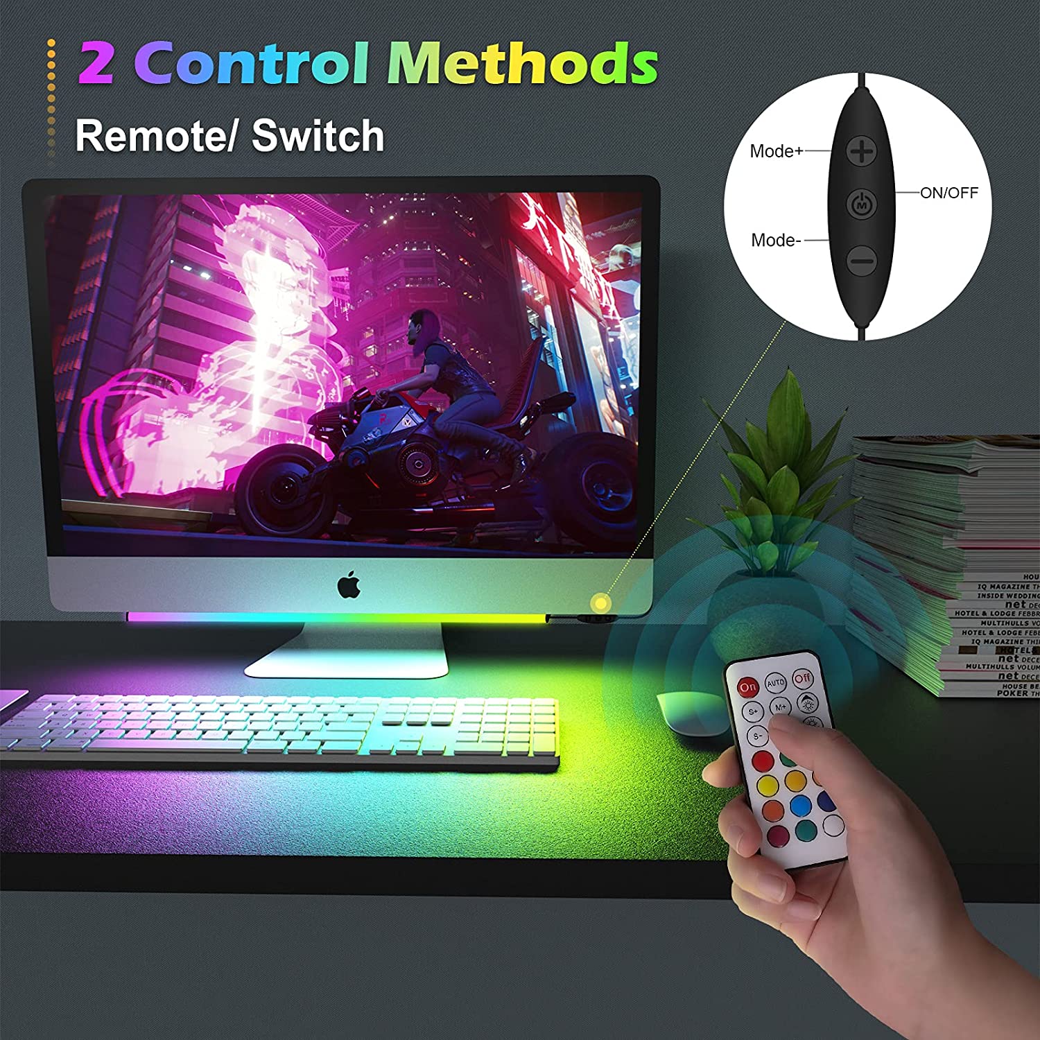 Pod monitorem Listwa świetlna  – Desk Room Setup recenzja i cena